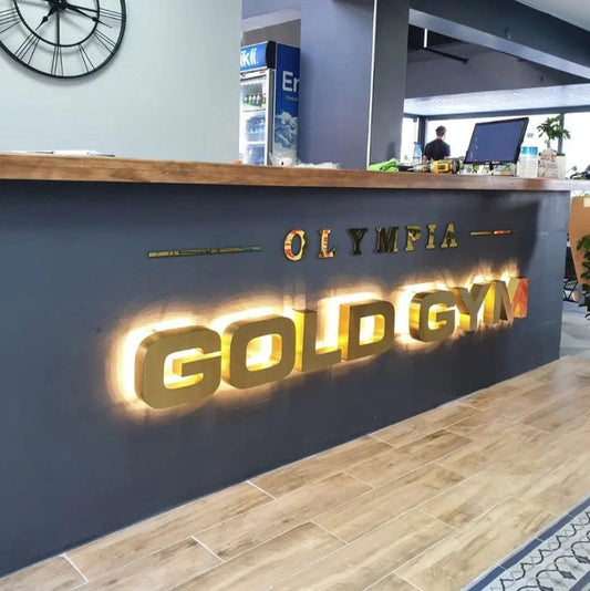Gold Gym Business Sign